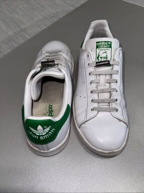 Vintage adidas Stan Smith White with Green Accents Women’s Leather Sneakers 7